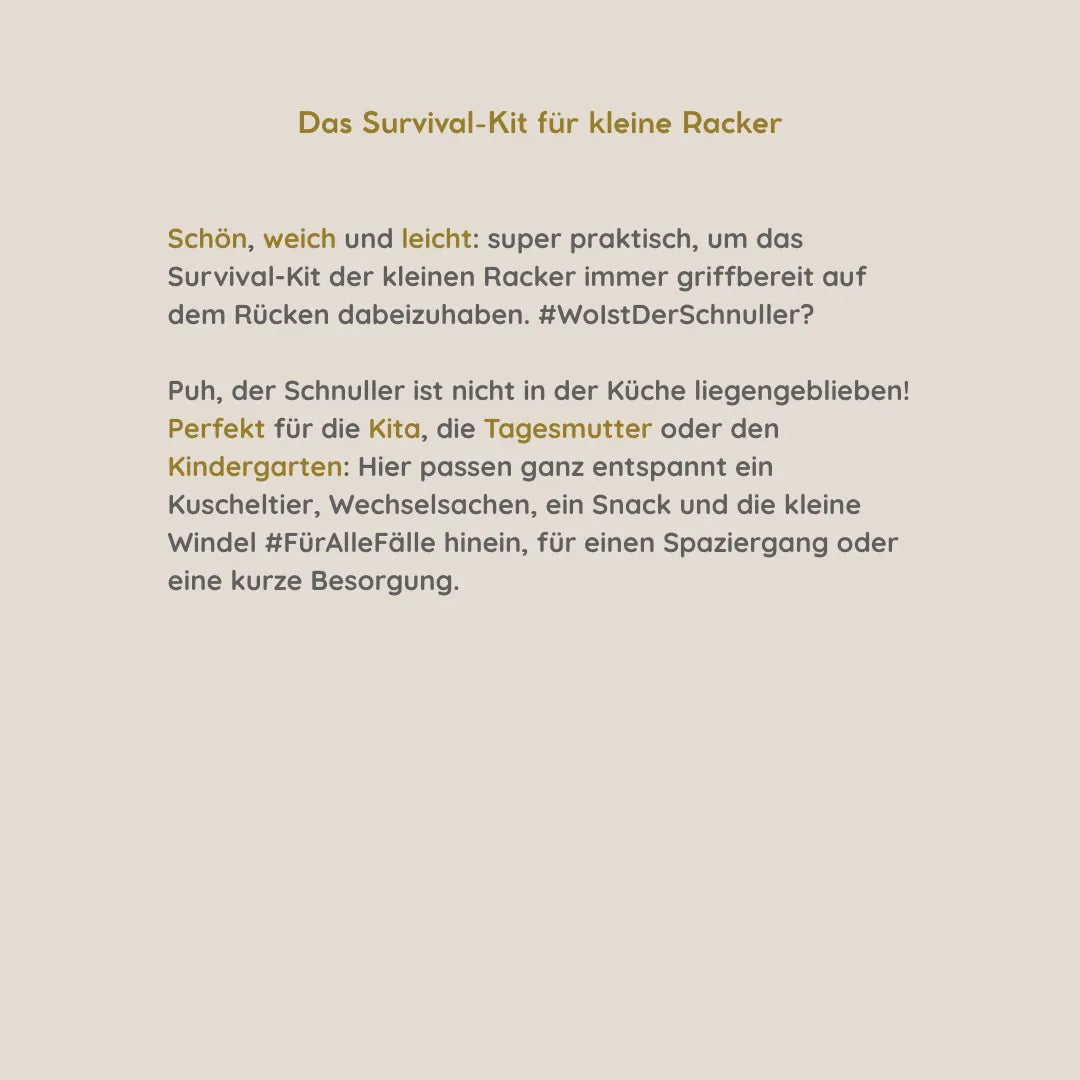 Personalisierter Baby-Rucksack mit Namen, ganz allein für ihn | Mein erster Rucksack