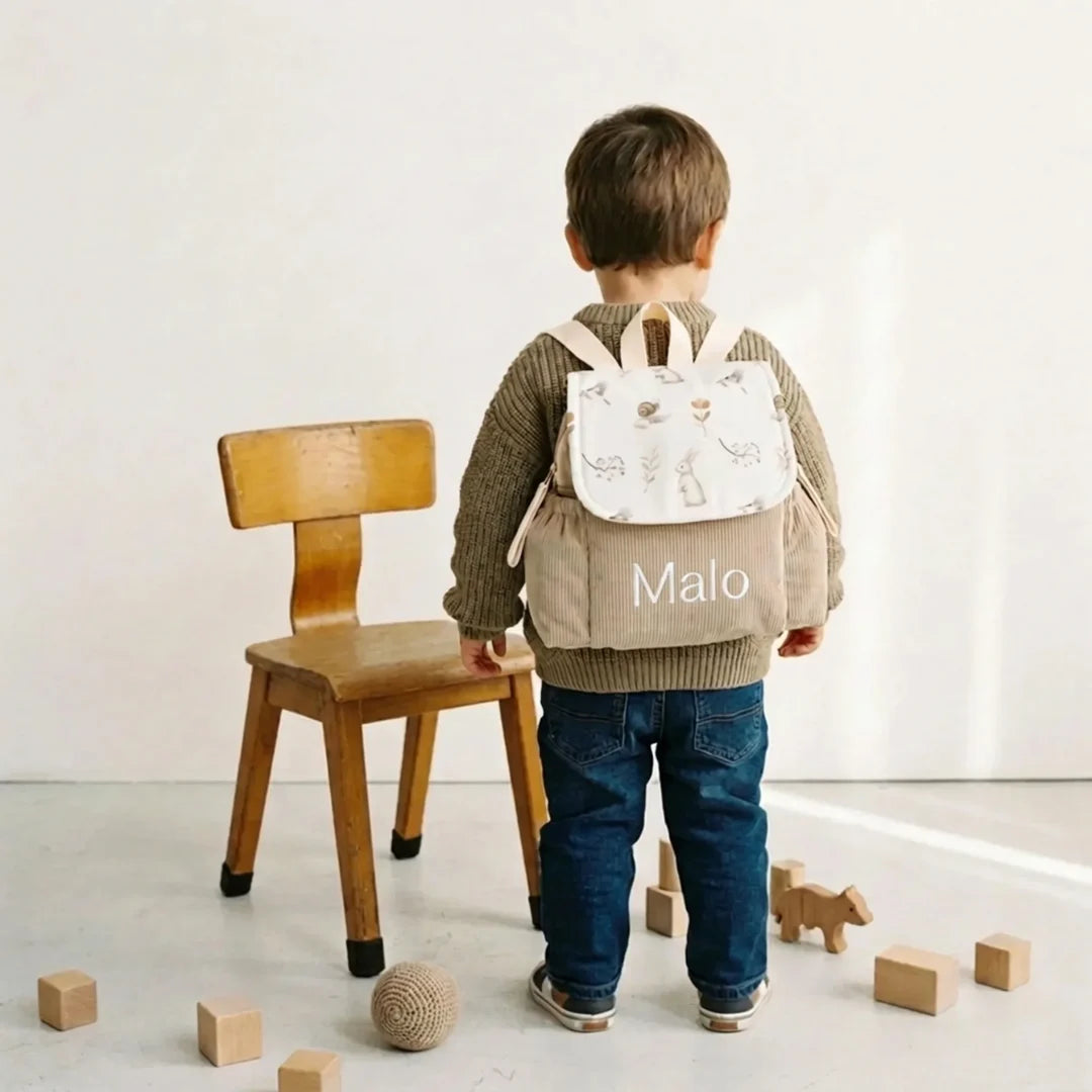Personalisierter Baby-Rucksack mit Namen, ganz allein für ihn | Mein erster Rucksack
