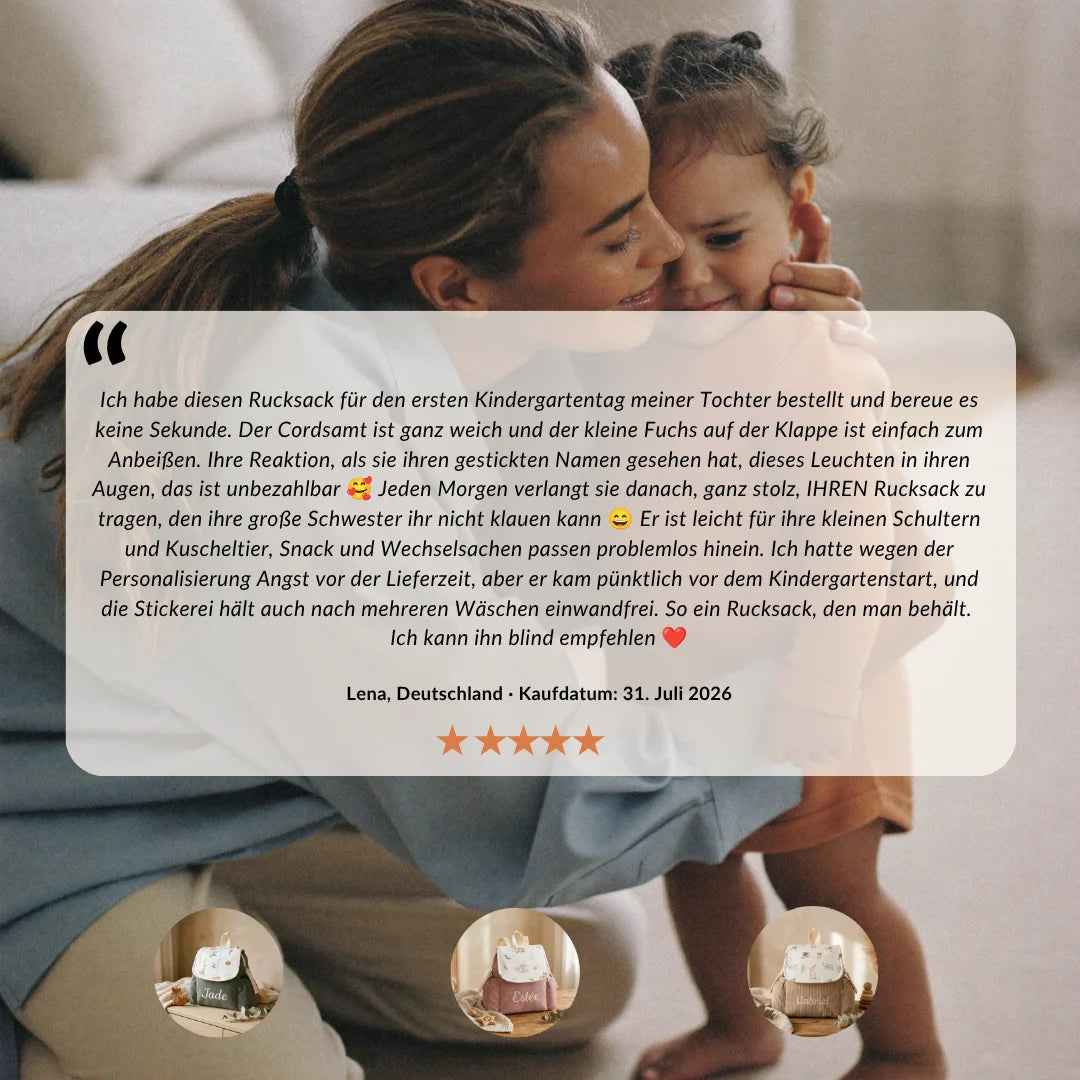 Personalisierter Baby-Rucksack mit Namen, ganz allein für ihn | Mein erster Rucksack