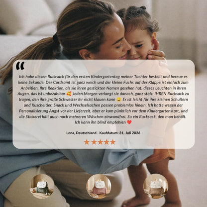 Personalisierter Baby-Rucksack mit Namen, ganz allein für ihn | Mein erster Rucksack