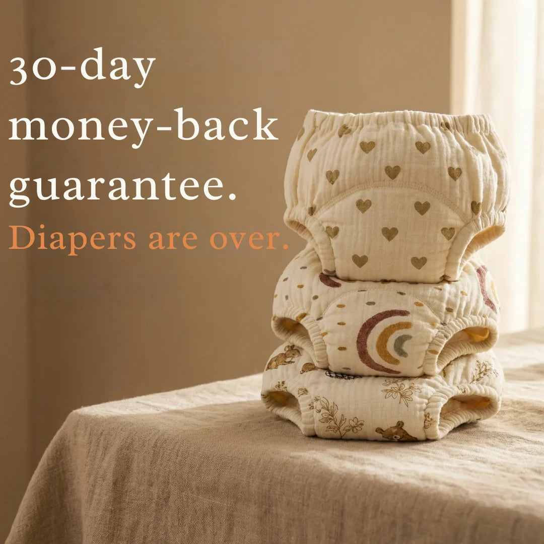 Reusable Potty Training Underwear - Potty trained in 2-3 weeks - 100% Cotton - Easy Pull-On from 18 Months