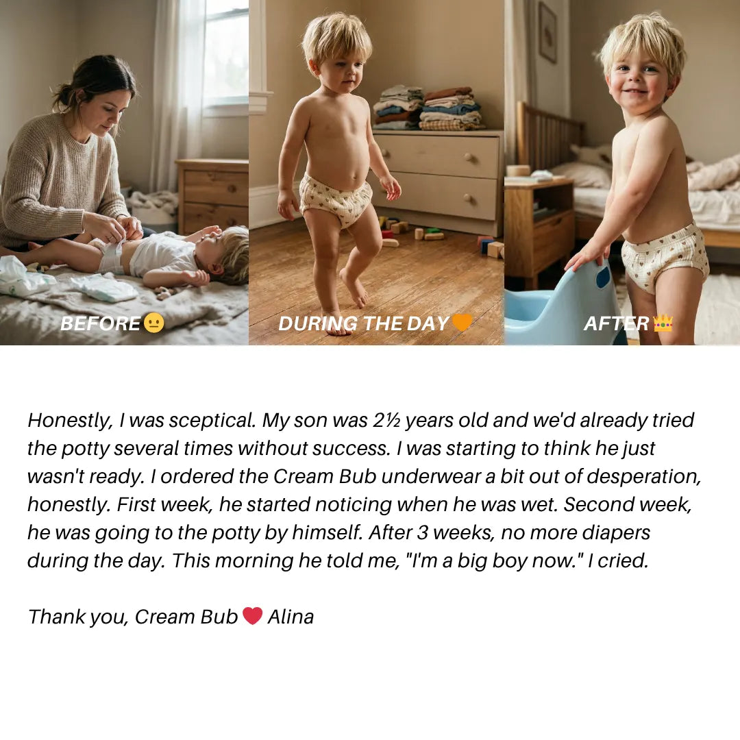 Reusable Potty Training Underwear - Potty trained in 2-3 weeks - 100% Cotton - Easy Pull-On from 18 Months