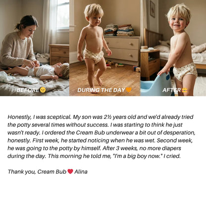 Reusable Potty Training Underwear - Potty trained in 2-3 weeks - 100% Cotton - Easy Pull-On from 18 Months